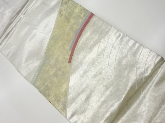 リサイクル　曲線模様織出し名古屋帯